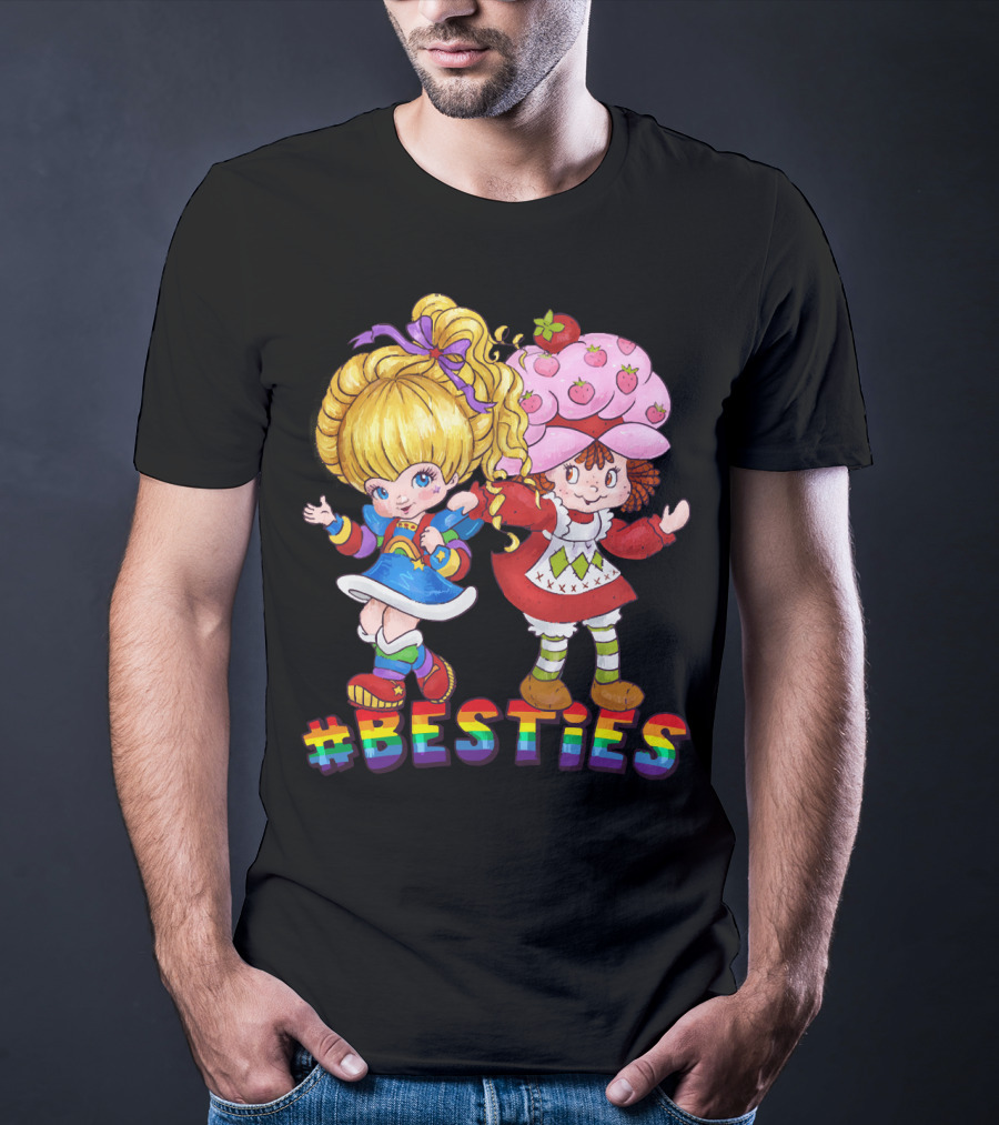 BESTIES Rainbow Brite Strawberry Shortcake T-Shirt