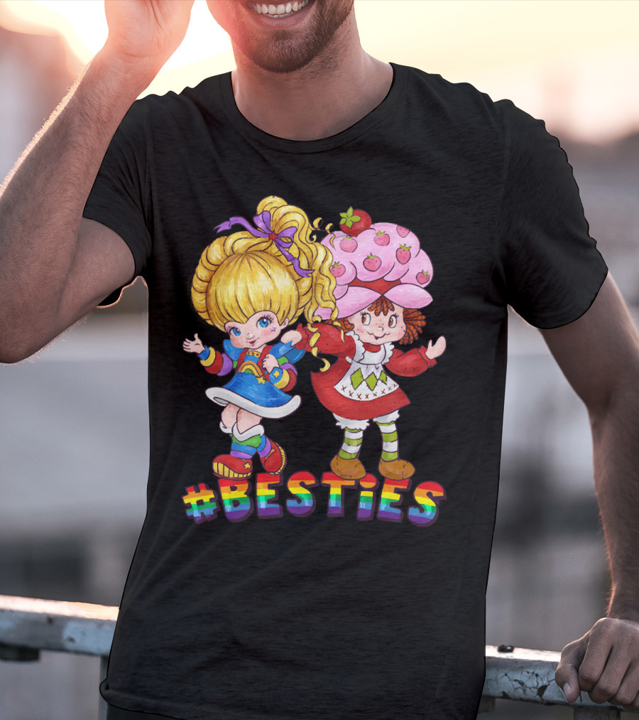 BESTIES Rainbow Brite Strawberry Shortcake T-Shirt