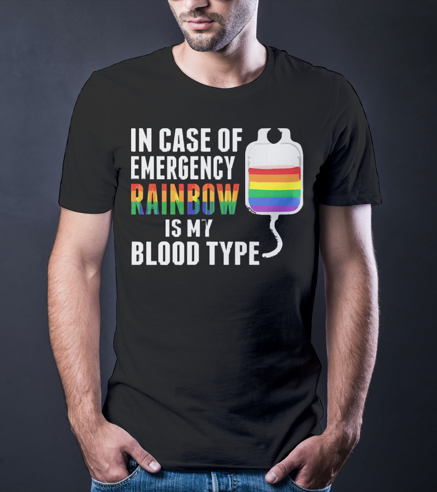 In Case Of Emergency Rainbow Blood Type Bag T-Shirt
