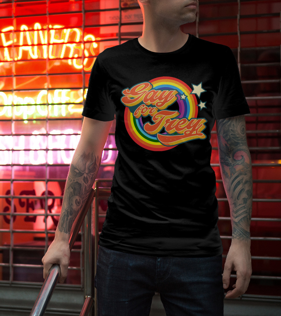 Gay For Trey Phish Rainbow Stars T-Shirt