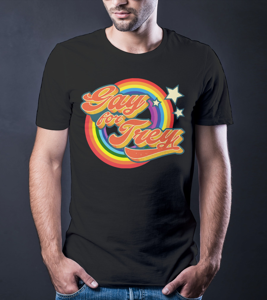 Gay For Trey Phish Rainbow Stars T-Shirt