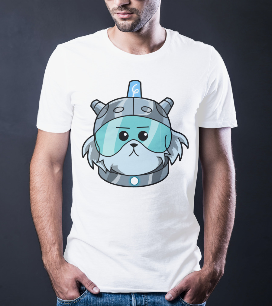 Snowball Rick And Morty Helmeted Dog T-Shirt