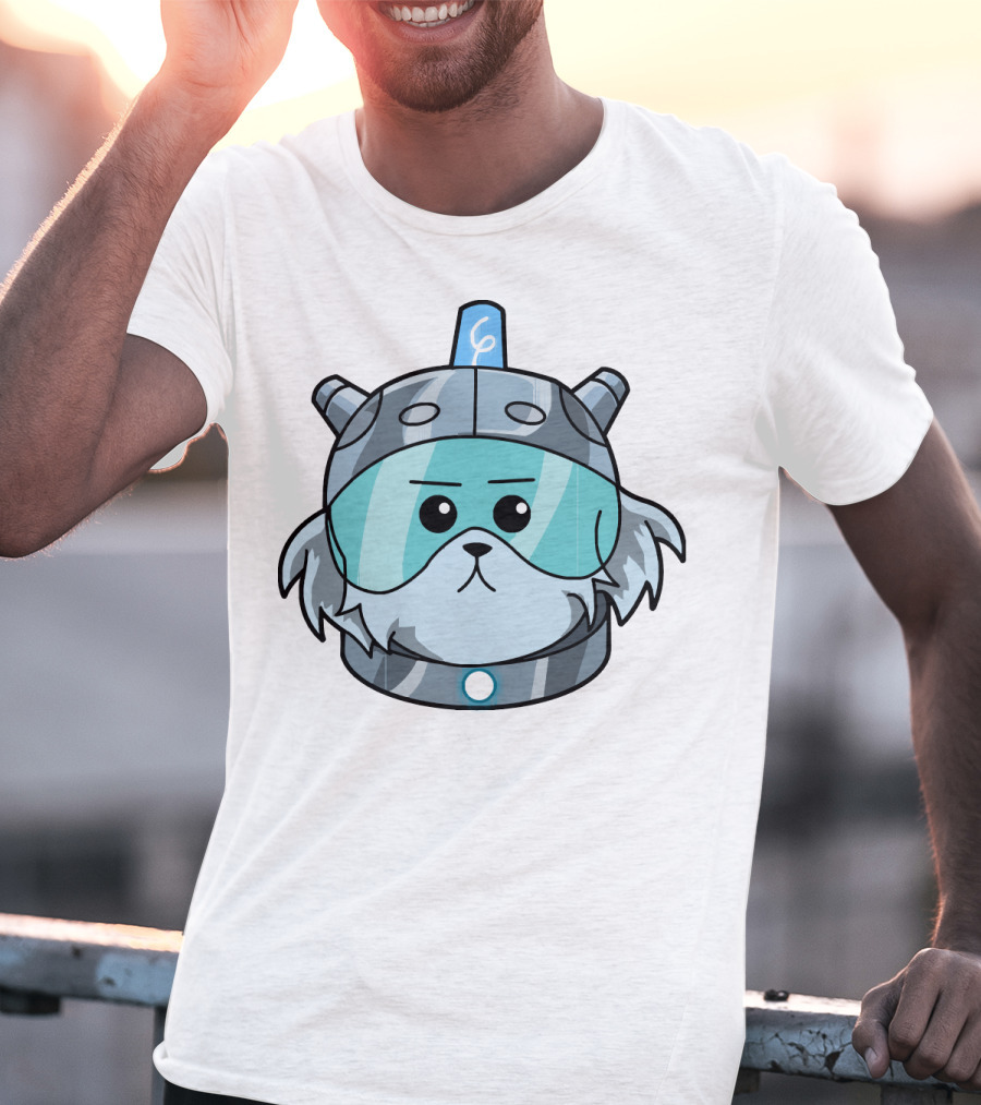 Snowball Rick And Morty Helmeted Dog T-Shirt