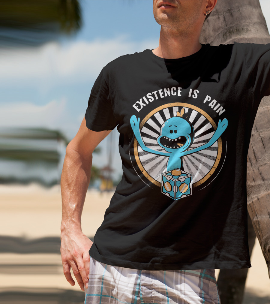 Existence Is Pain Mr. Meeseeks Rick And Morty Cube T-Shirt