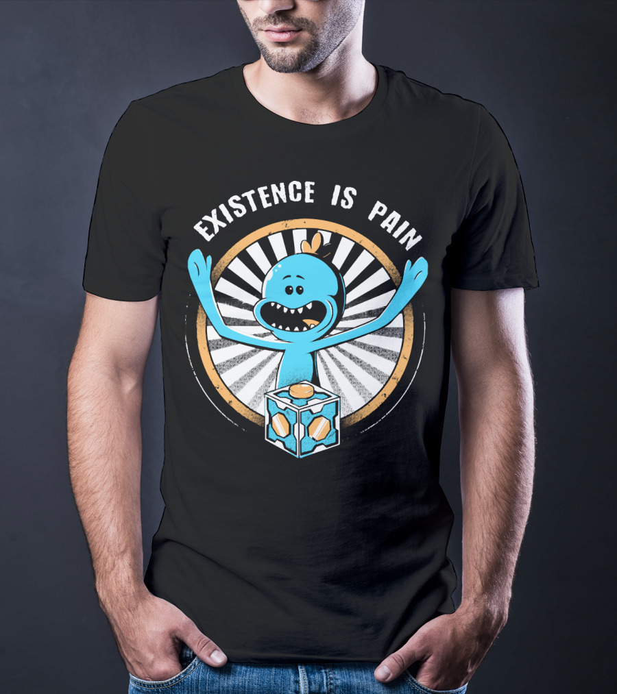 Existence Is Pain Mr. Meeseeks Rick And Morty Cube T-Shirt