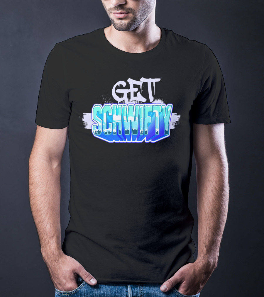 Get Schwifty Ice Block Urban Style Frozen Graffiti Look T-Shirt