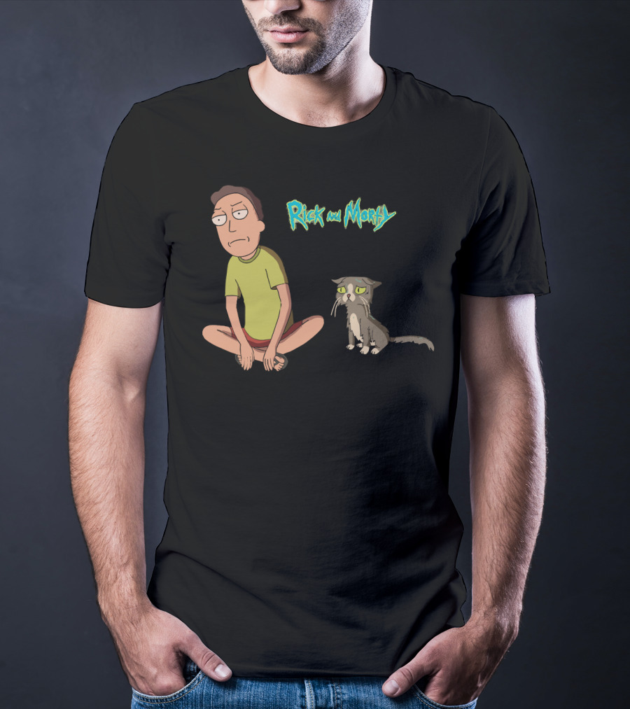 Rick And Morty Jerry And The Talking Cat T-Shirt