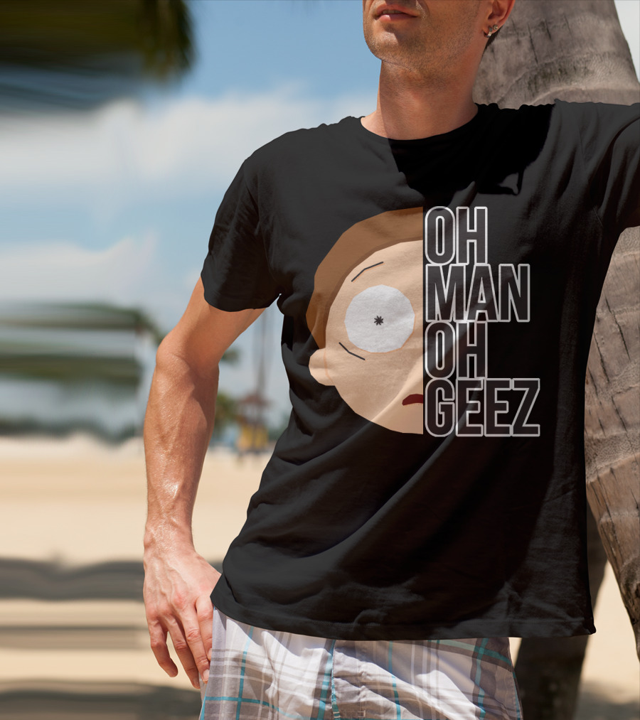 Oh Man Oh Geez Morty Split Face T-Shirt