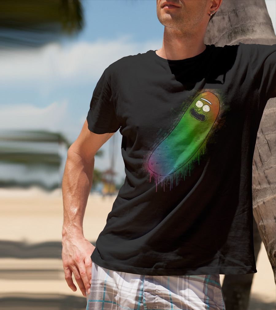 Pickle Rick Rainbow Drip Street T-Shirt