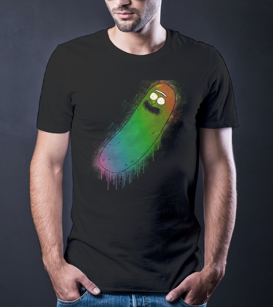 Pickle Rick Rainbow Drip Street T-Shirt