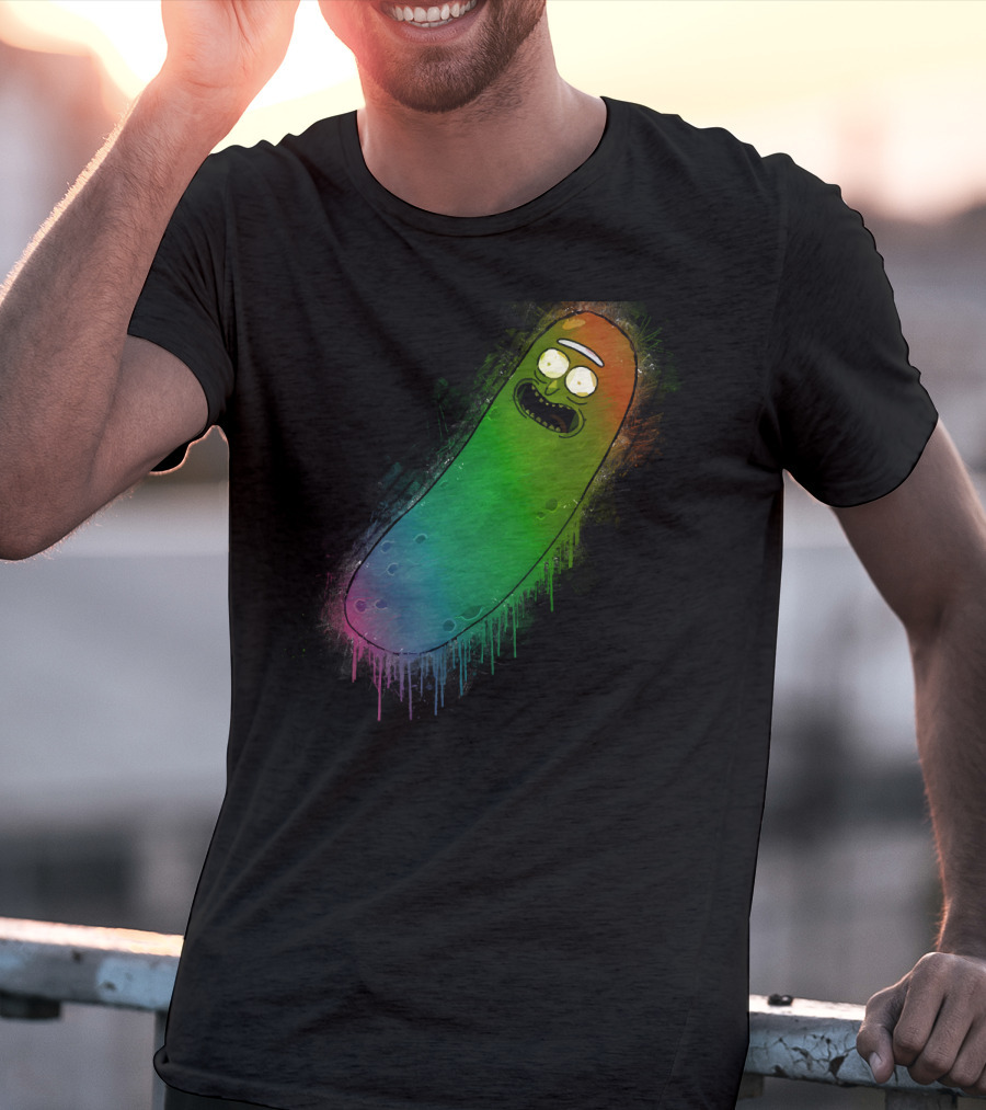 Pickle Rick Rainbow Drip Street T-Shirt