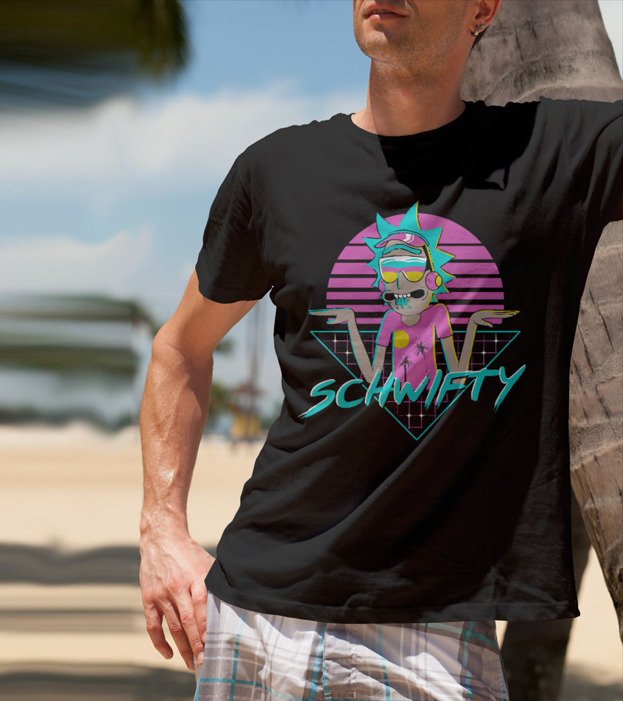 Schwifty Retro Neon 80s Aesthetic Rad T-Shirt