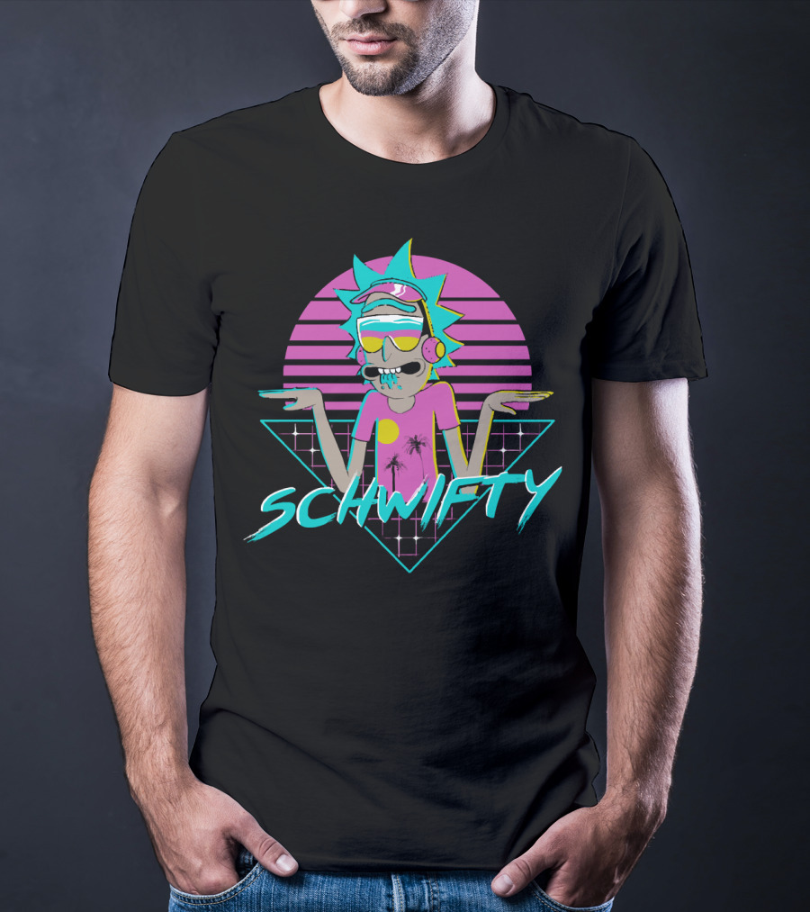 Schwifty Retro Neon 80s Aesthetic Rad T-Shirt