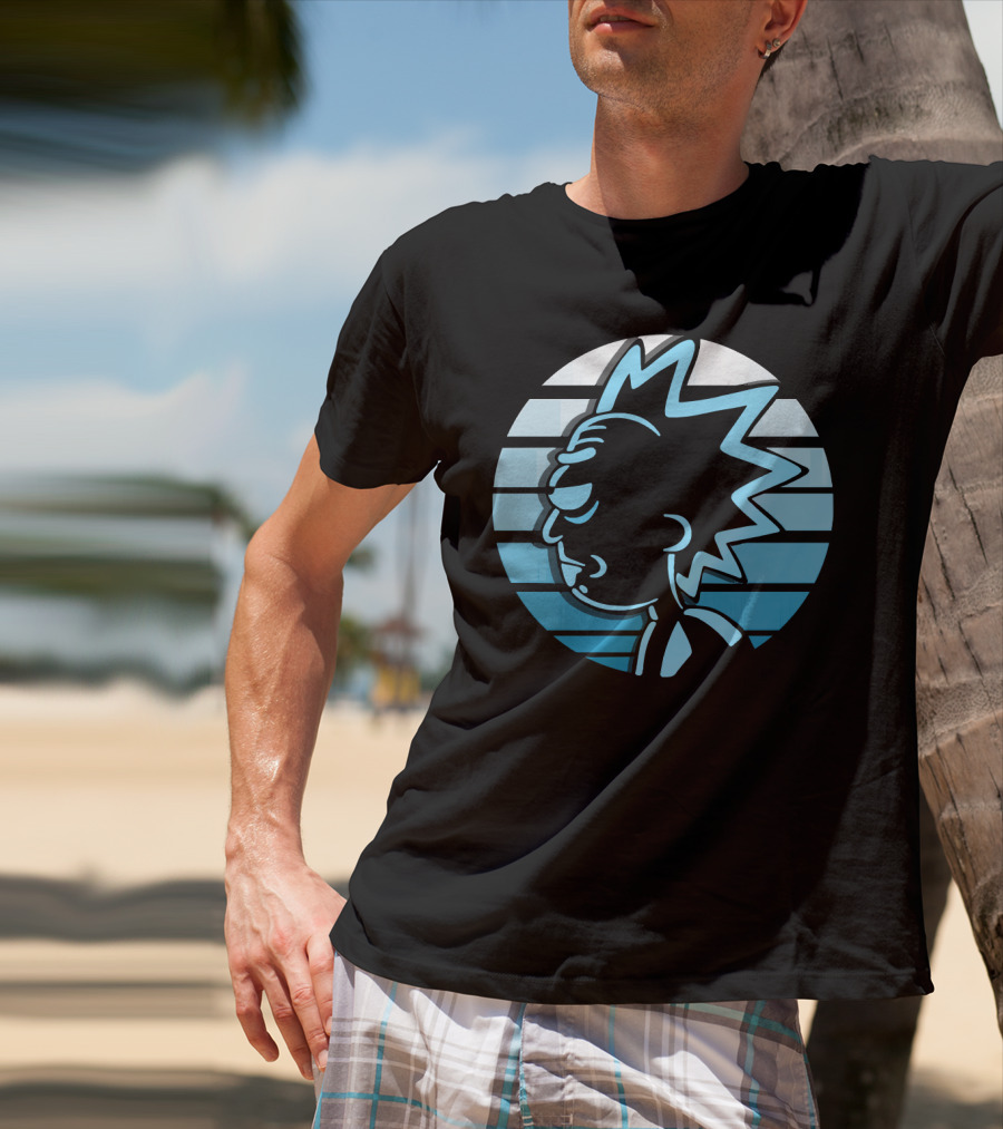 Rick Sanchez Profile Neon Stripes T-Shirt
