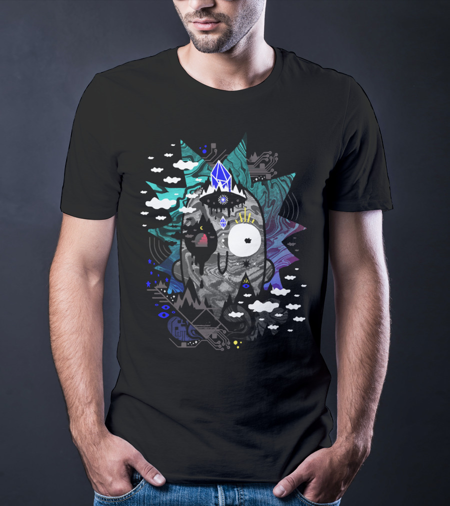 Rick Wrecked Trippy Psychedelic Crystal Vision T-Shirt