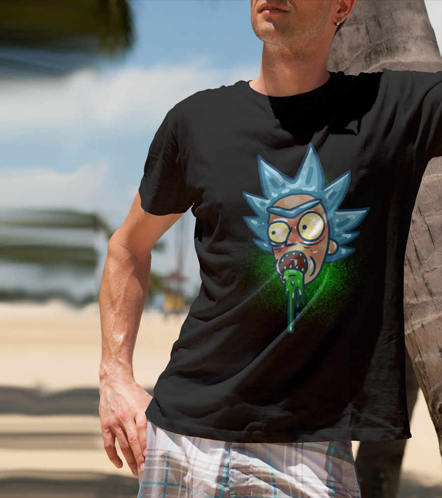 Specific To Rick And Morty Burp Green Slime Face T-Shirt