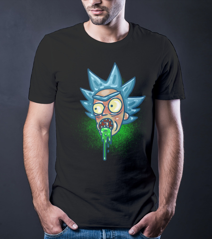 Specific To Rick And Morty Burp Green Slime Face T-Shirt
