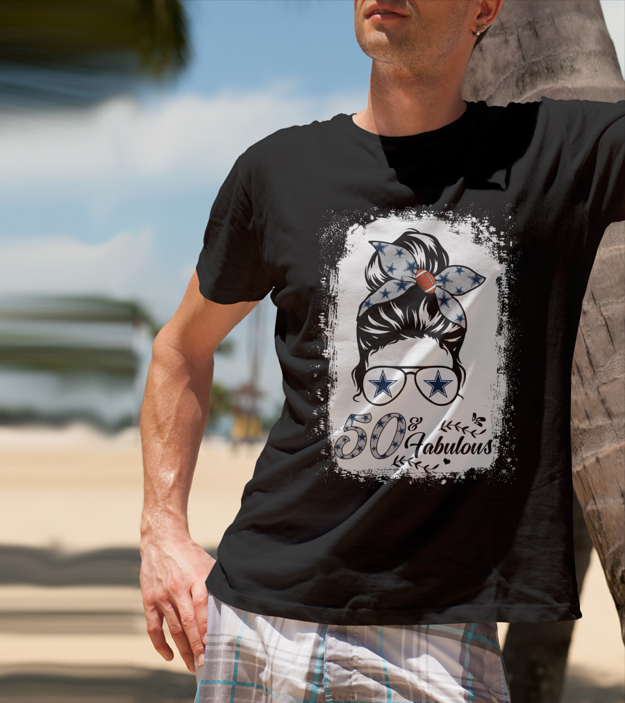 50 And Fabulous Football Stars Birthday T-Shirt
