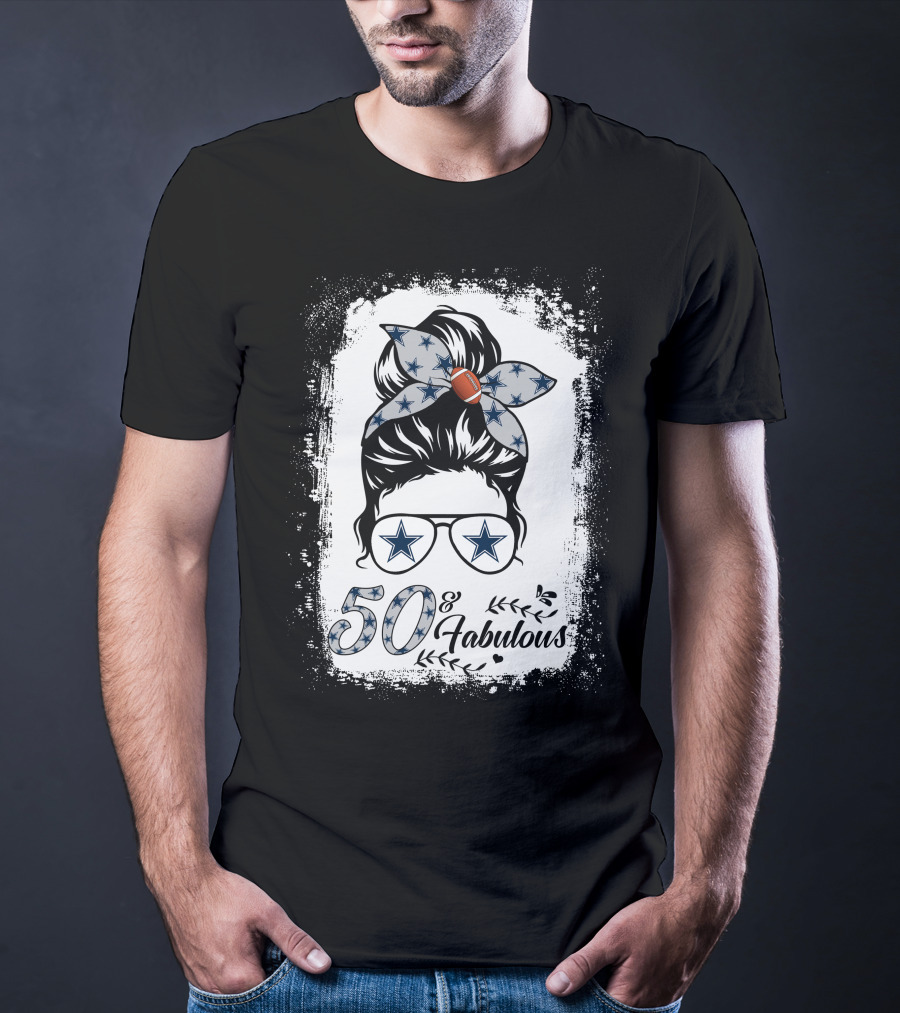 50 And Fabulous Football Stars Birthday T-Shirt