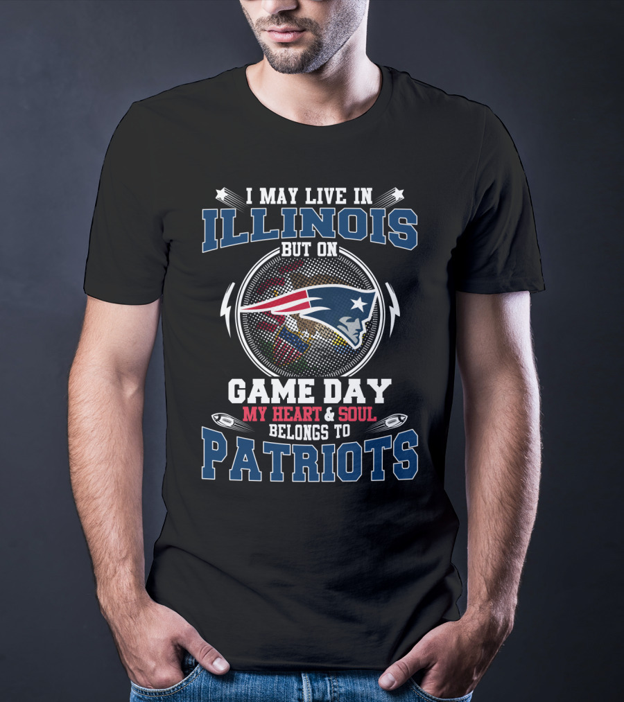Illinois Game Day My Heart And Soul Belongs To Patriots T-Shirt