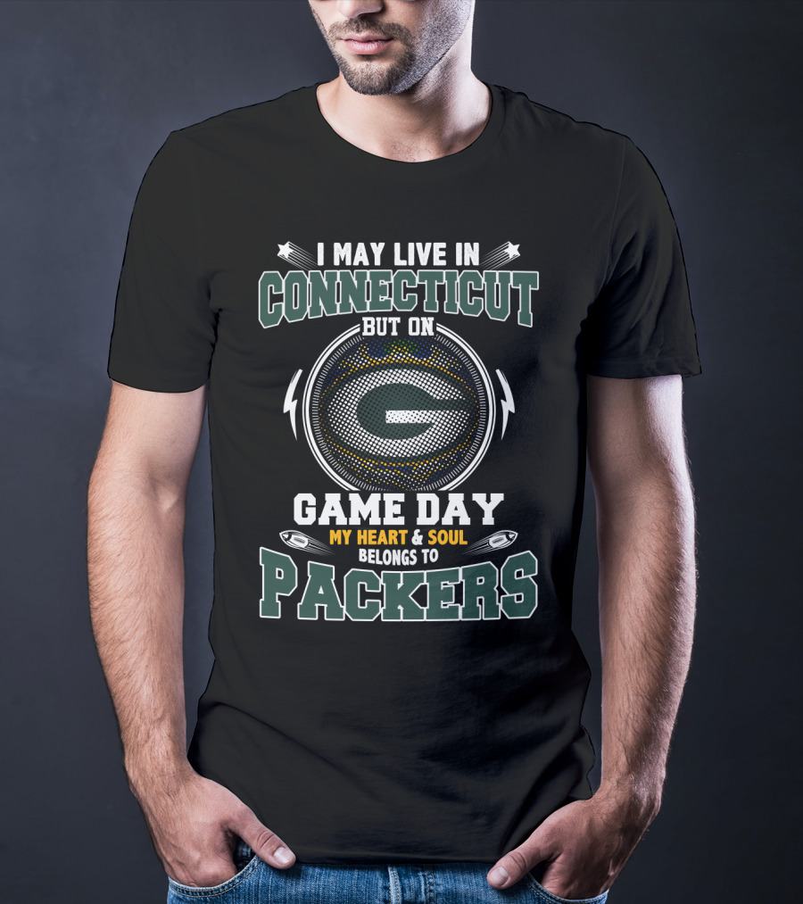 Connecticut Residents Love Packers Game Day Heart & Soul T-Shirt