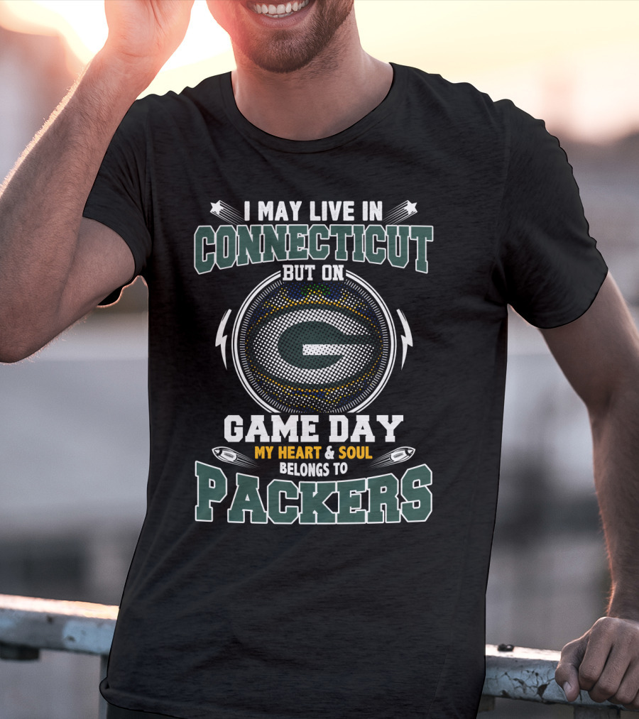Connecticut Residents Love Packers Game Day Heart & Soul T-Shirt