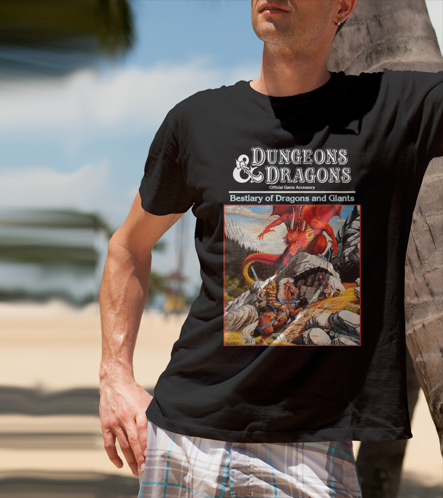 Dungeons And Dragons Bestiary Of Dragons And Giants Official Game Accessory T-Shirt