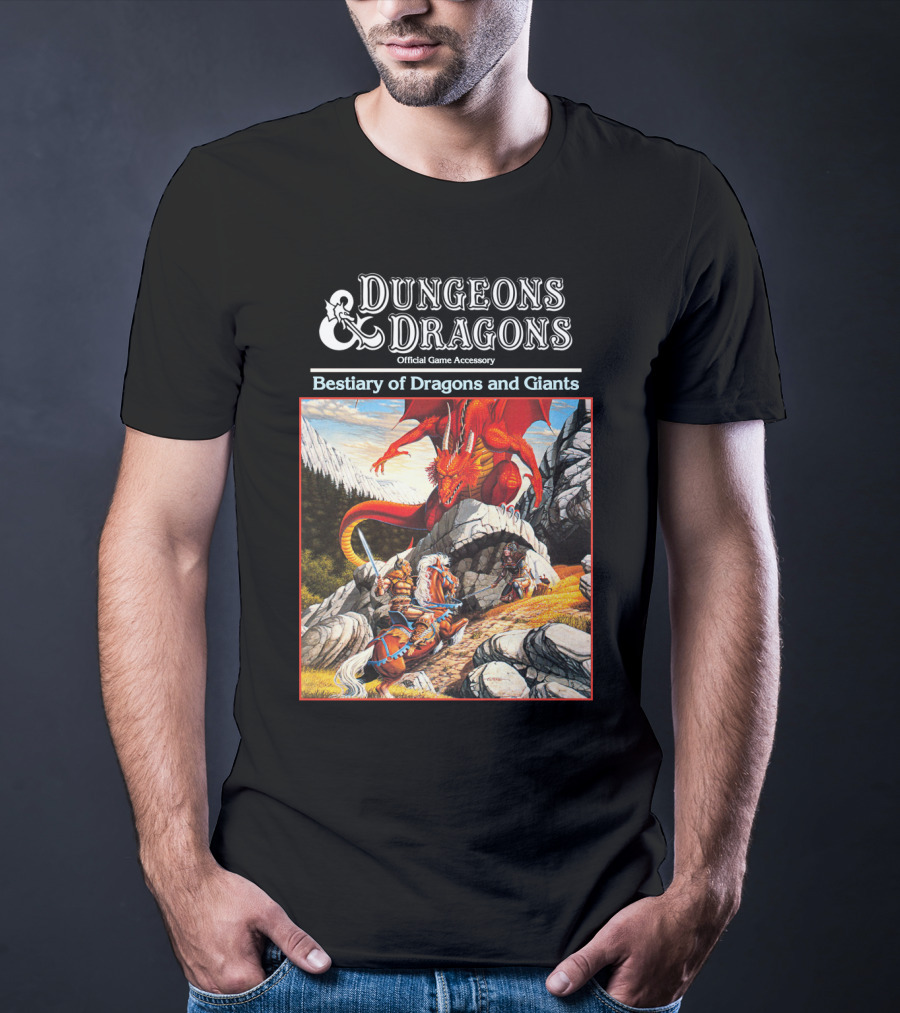 Dungeons And Dragons Bestiary Of Dragons And Giants Official Game Accessory T-Shirt