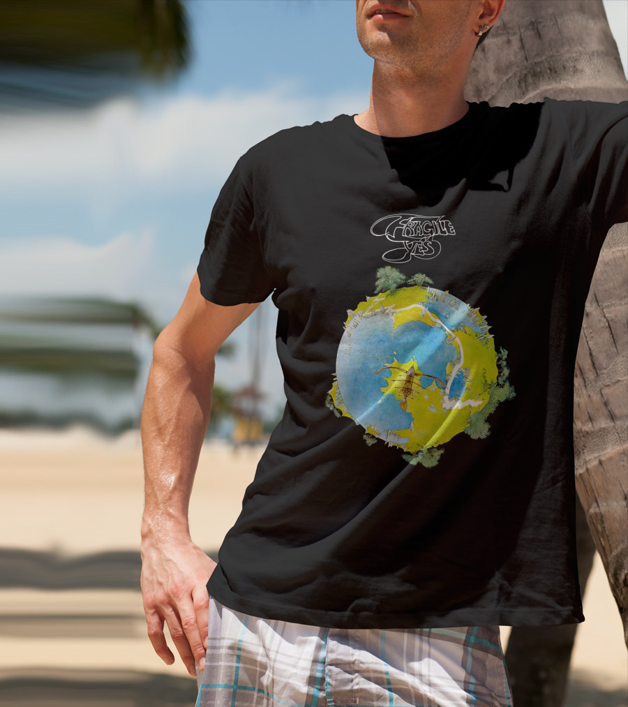 Fragile Yes Planet Cover T-Shirt