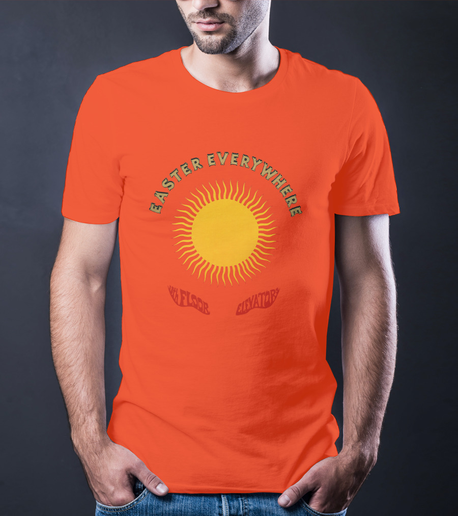 Easter Everywhere 13th Floor Elevators Sunburst Iconic Psychedelic Motif T-Shirt
