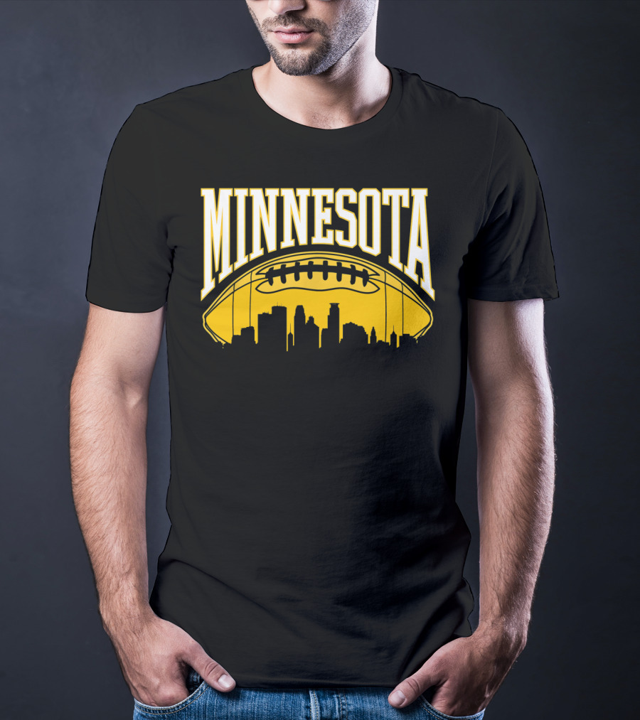 Minnesota Football Skyline Vintage Viking MN T-Shirt