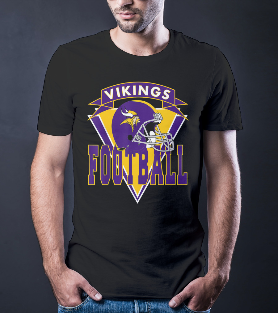 Vikings Football Helmet Badge MN Vikings T-Shirt