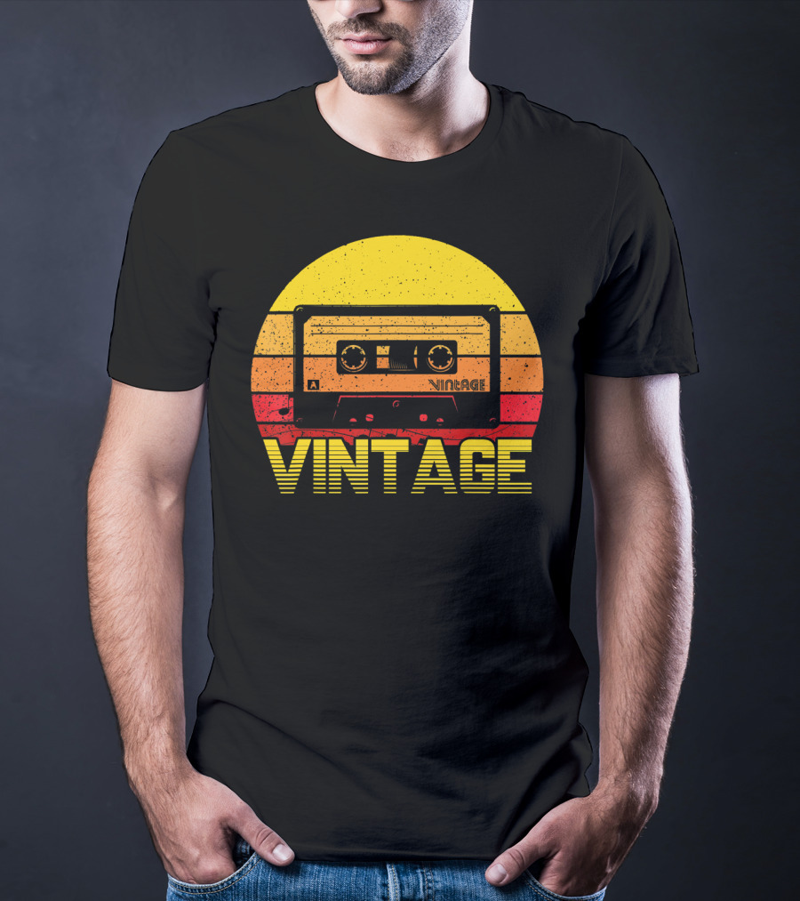 Vintage Cassette Tape Sunset Retro T-Shirt