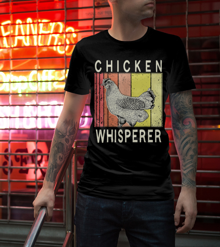 Chicken Whisperer Vintage Illustration For Chicken Farmer Enthusiasts T-Shirt