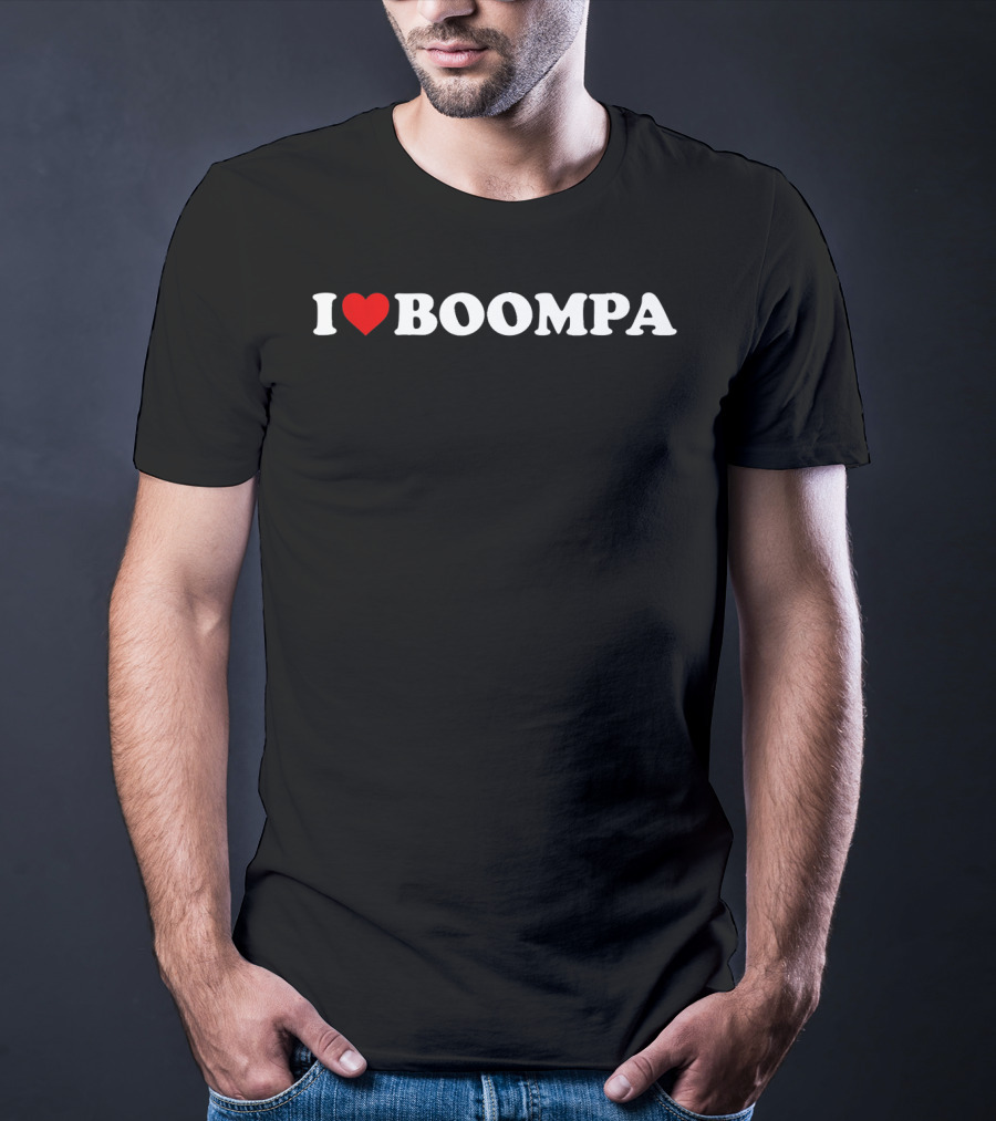 I Heart Boompa Bold White Text With Red Heart T-Shirt