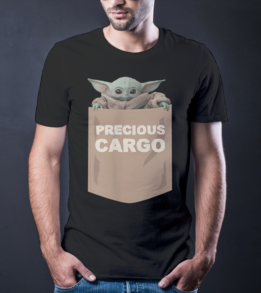 The Child Precious Cargo Pocket Yoda Mandalorian Star Wars Merchandise T-Shirt