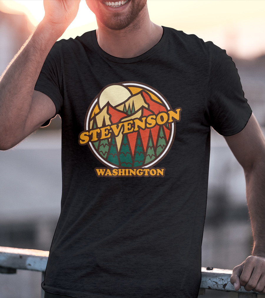 Stevenson Washington Vintage Mountain Hiking Adventure T-Shirt