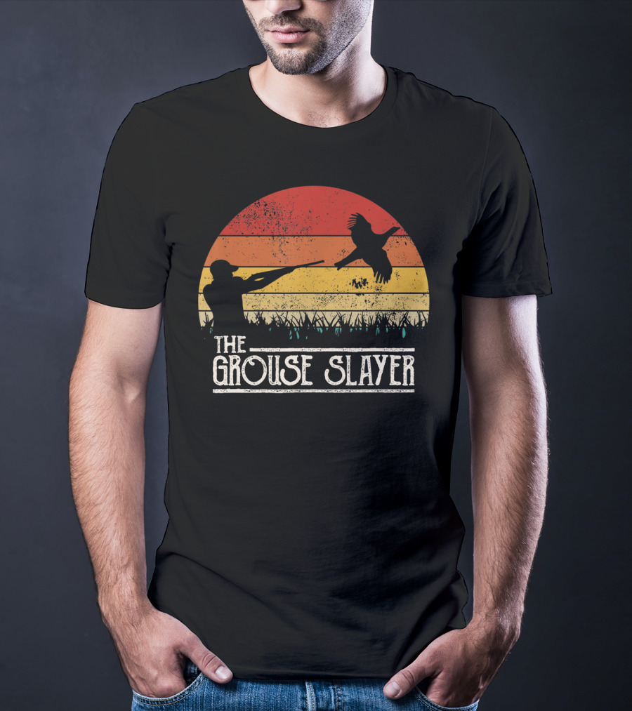 Vintage Sunset Grouse Hunting The Grouse Slayer T-Shirt