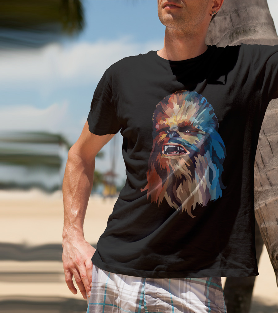 Chewbacca Multicolor Geometric T-Shirt