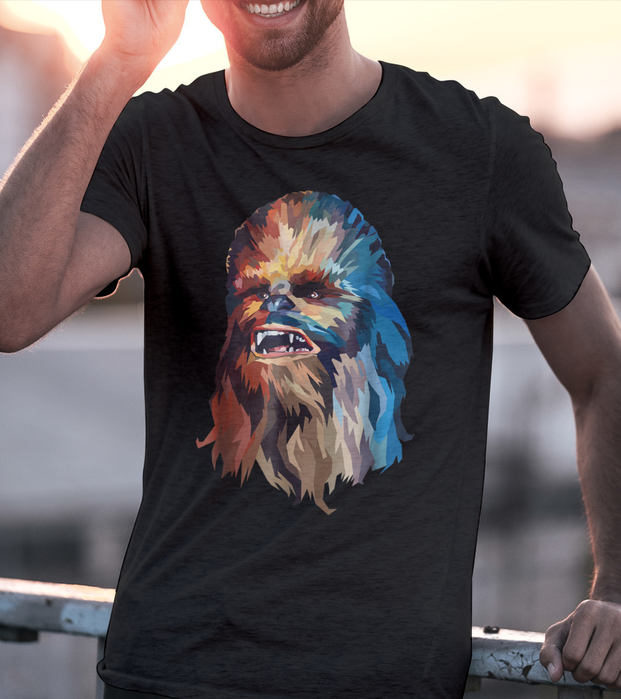Chewbacca Multicolor Geometric T-Shirt