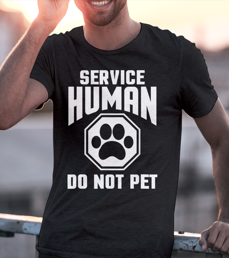 Service Human Do Not Pet Paw Prints T-Shirt