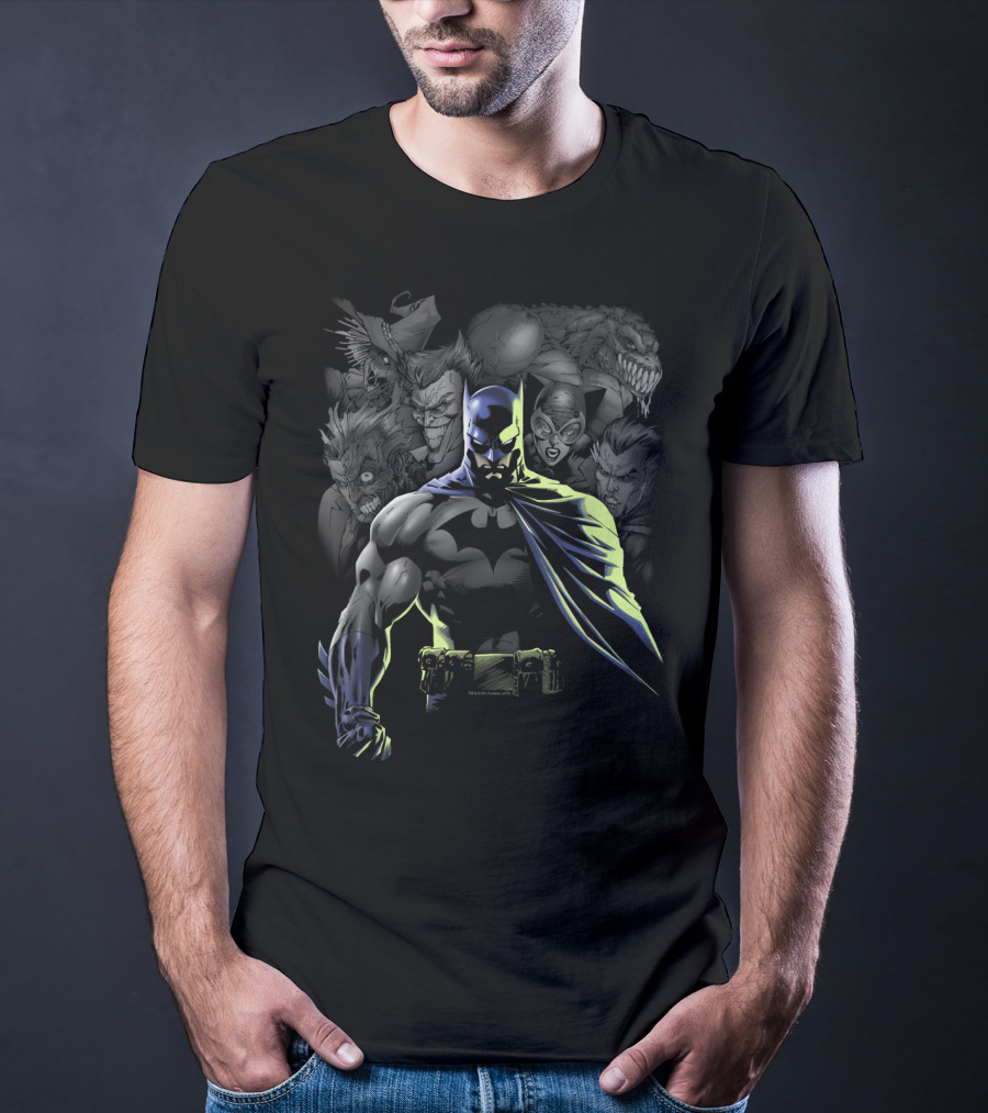 Batman Unleashed With Iconic Villains T-Shirt