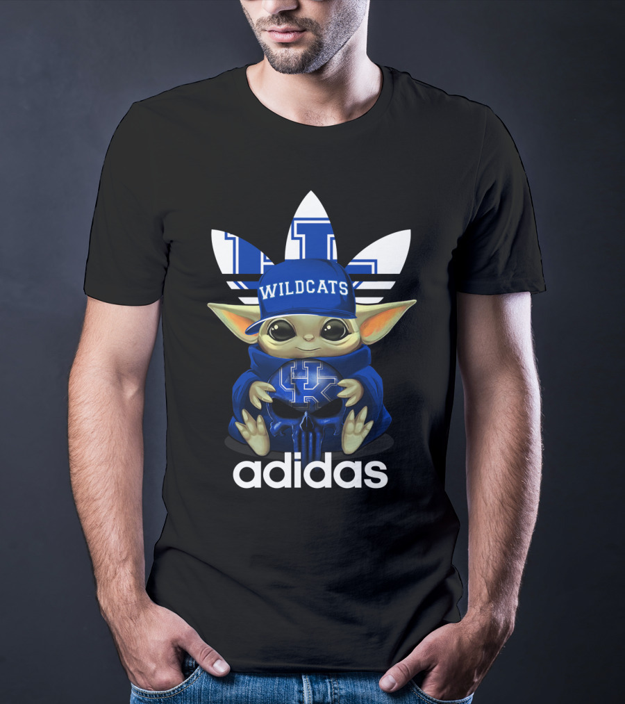 Wildcats Kentucky Yoda UK Logo Triofoil Hat T-Shirt