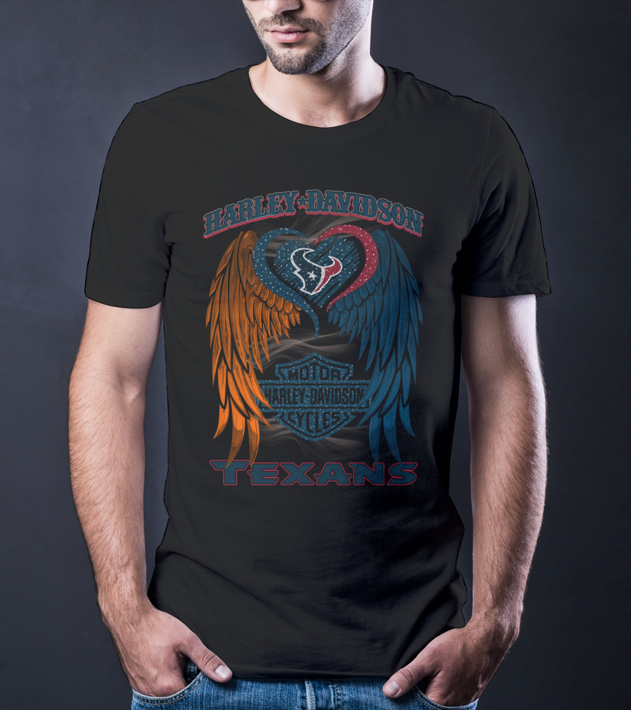 Harley Davidson Houston Texans Wings T-Shirt