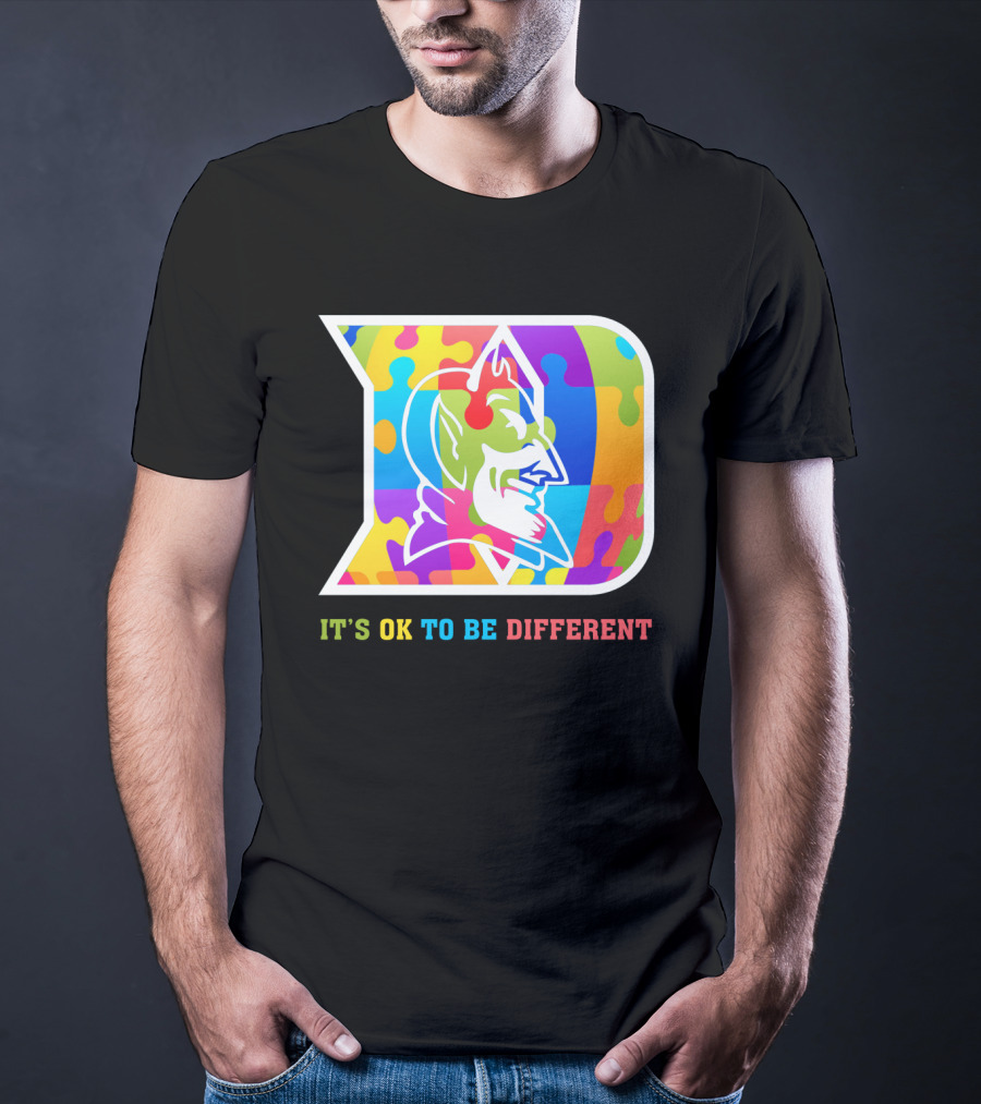 Duke Colorful Devil Logo It's OK To Be Different T-Shirt