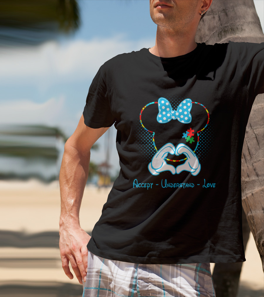 Accept Understand Love Minnie Mouse Autism Awareness T-Shirt
