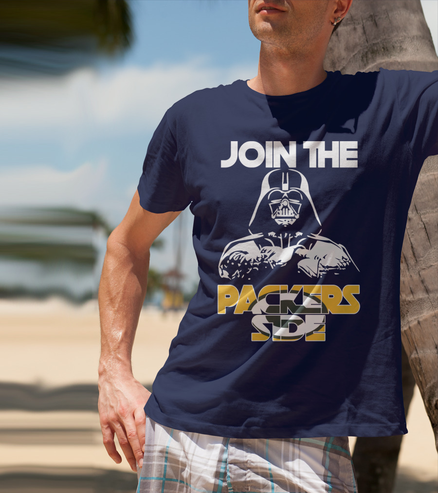 JOIN THE PACKERS SIDE Darth Vader Packers Fan Crossover T-Shirt