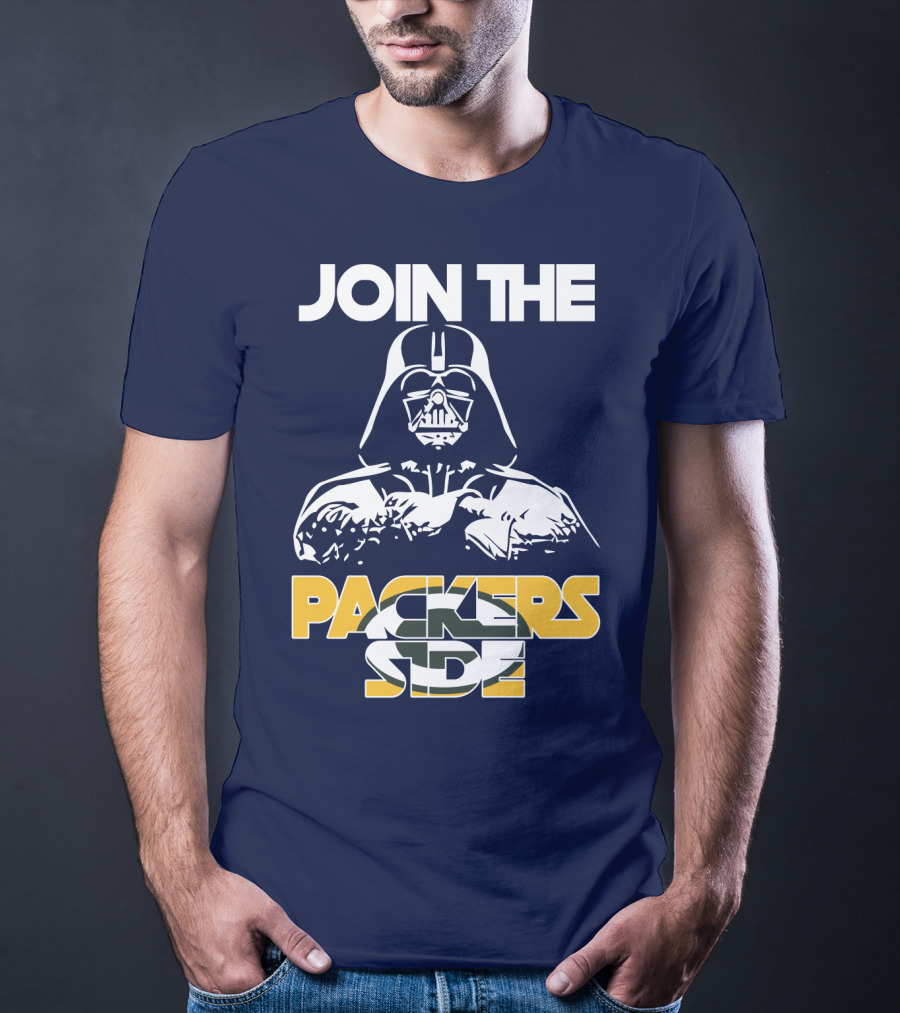 JOIN THE PACKERS SIDE Darth Vader Packers Fan Crossover T-Shirt