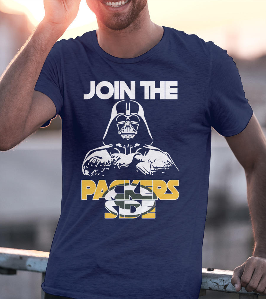 JOIN THE PACKERS SIDE Darth Vader Packers Fan Crossover T-Shirt