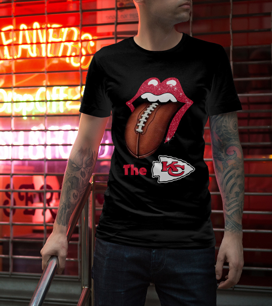 The KC Chiefs Football Lips T-Shirt